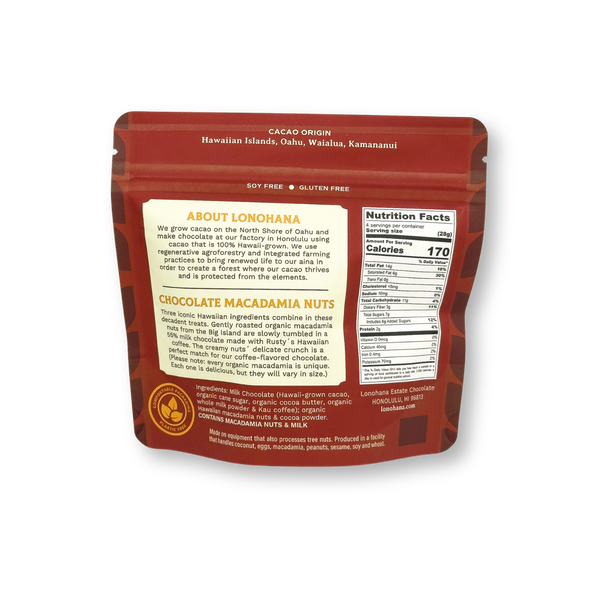 Lonohana Coffee Chocolate Covered Macadamia Nut Pouch