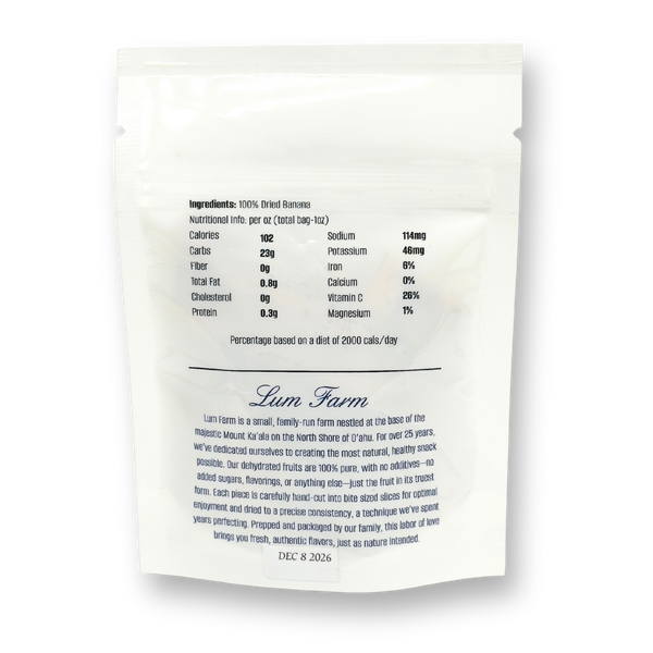 Lum Farm North Shore Dried Banana (100% Real Fruit)